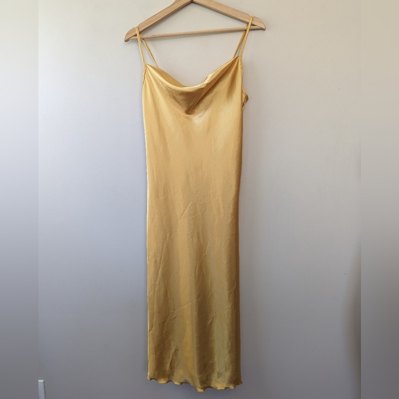 Bebe Satin Midi Cowl Neck Slip Dress - Picture 7 of 11
